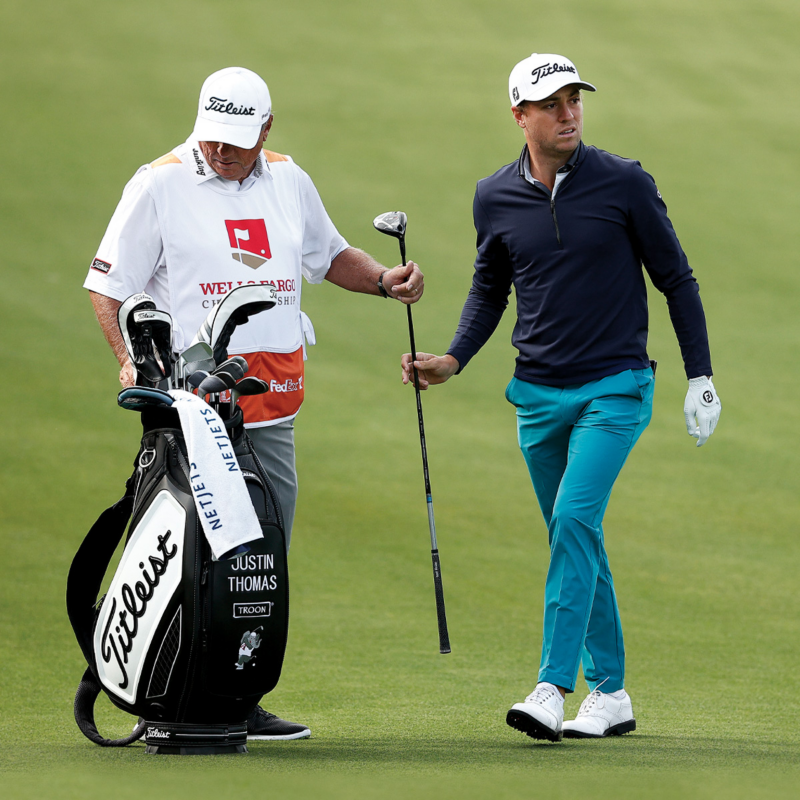 Justin Thomas mit dem Titleist Tour Bag
