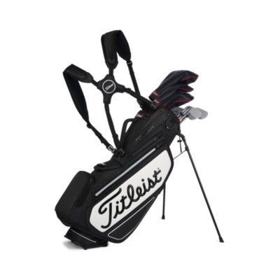 Titleist Premium StaDry Standbag – von der Tour inspiriertes Design in Schwarz und Weiß