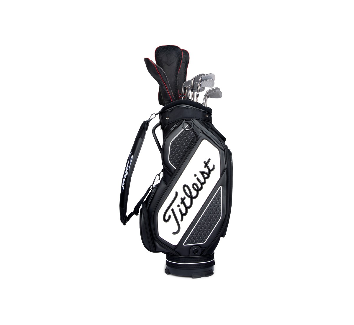 Titleist Tour Series Midsize Bag Schwarz und Weiß — von der Tour inspiriertes Design