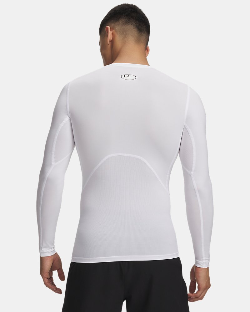 Under Armour HeatGear Kompressions-Langarmshirt – Rückansicht mit strategischen Netzbelüftungseinsätzen