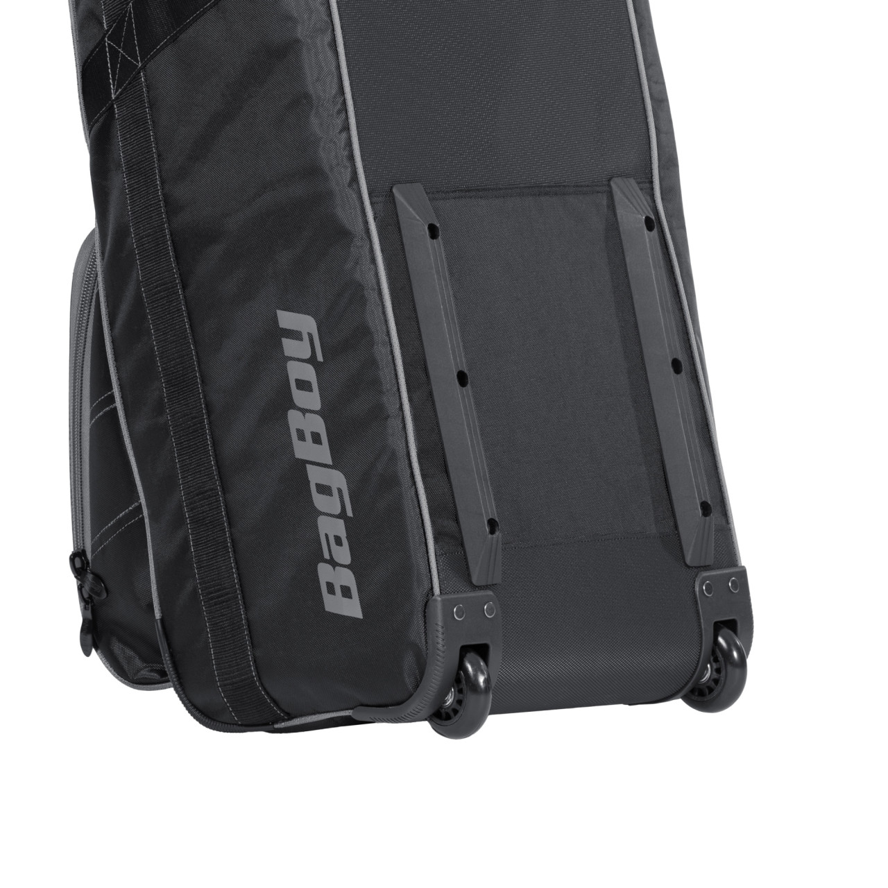 Bag Boy T-800 Detailansicht der Gleitschienen auf der R&uuml;ckseite f&uuml;r zus&auml;tzliche Strapazierf&auml;higkeit