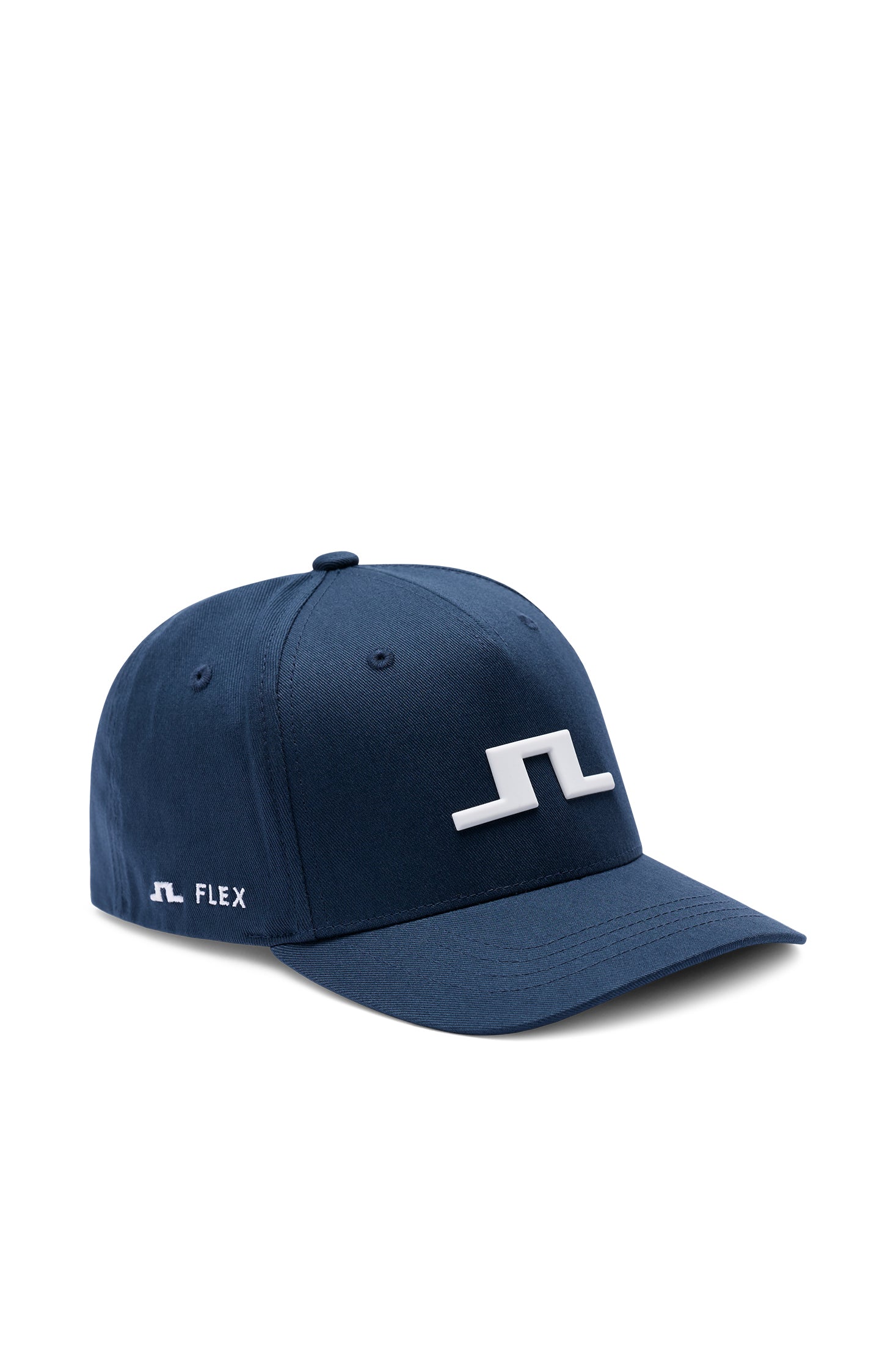 J.Lindeberg Heath Cap JL Navy – gesticktes 3D-Bridge-Logo auf der Vorderseite
