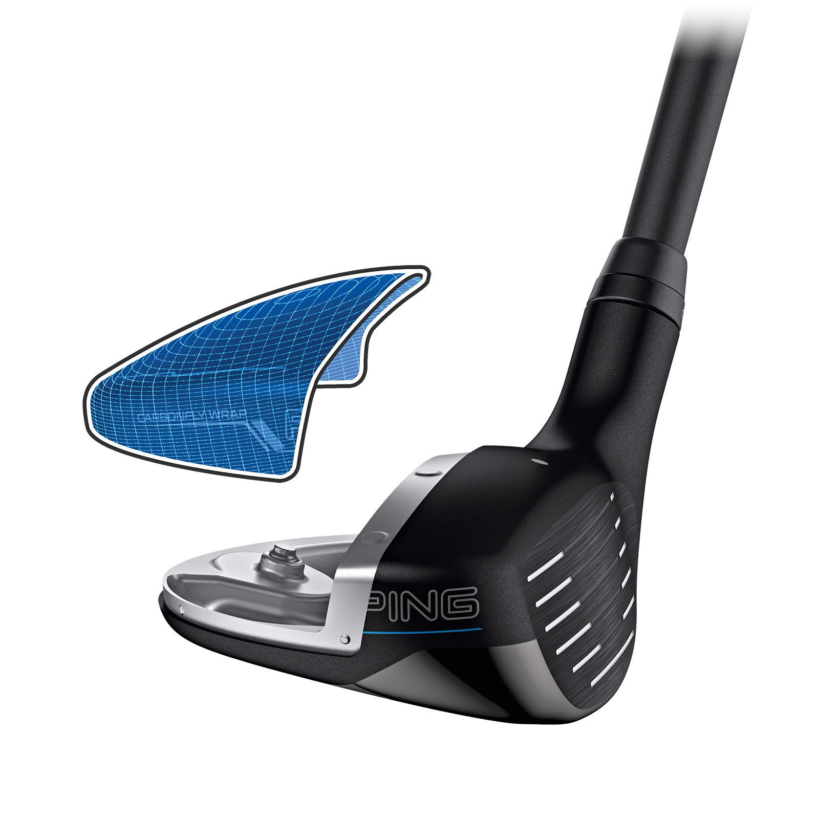 PING G440 Hybrid Explosionszeichnung der Carbonfly Wrap Krone