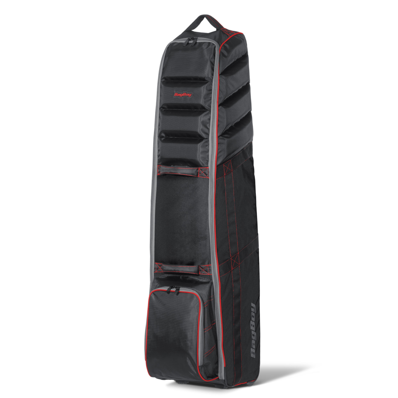 Bag Boy T-800 Travelcover Schwarz/Rot/Schiefer &mdash; Detailaufnahme gepolstertes Oberteil