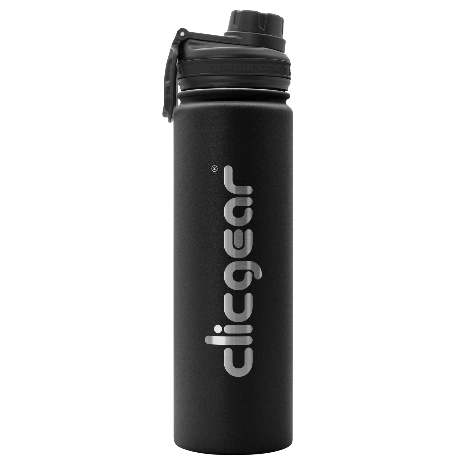 Clicgear Isolierte 22oz Wasserflasche in Schwarz