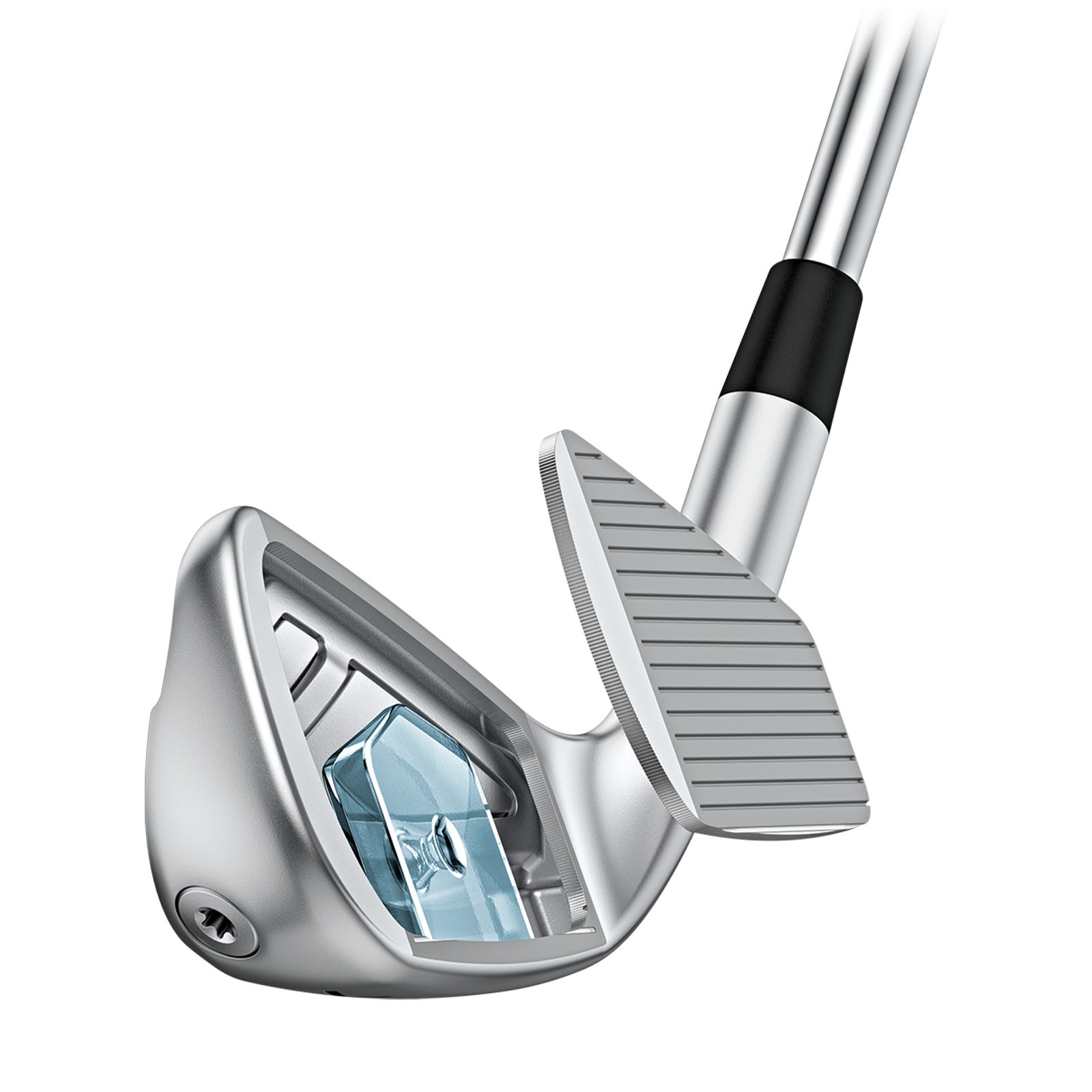 Exploded illustration of the PING i540 iron showing inR-Air air pocket technology behind the forged face