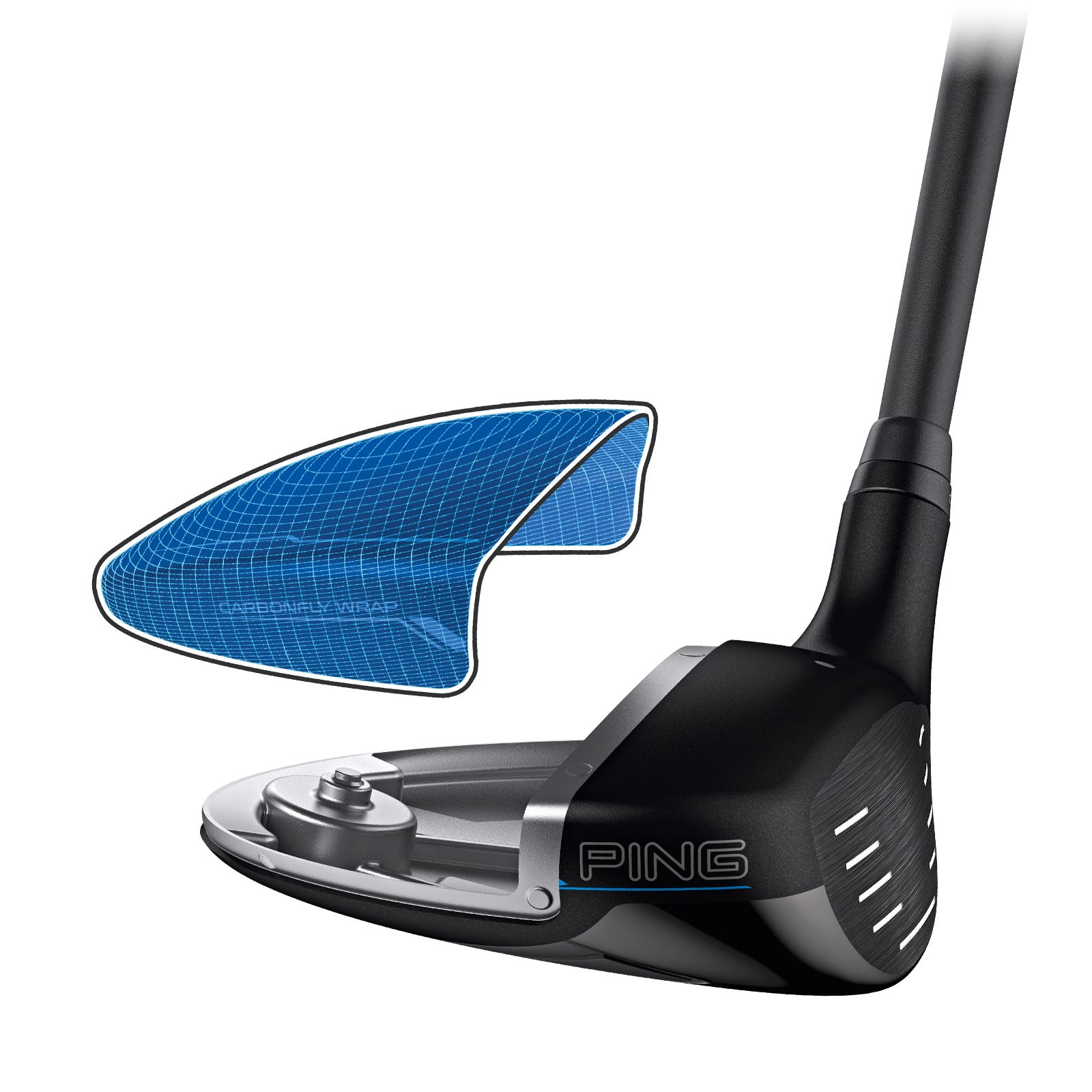 G440 Fairwayholz Explosionszeichnung Carbonfly Wrap Krone