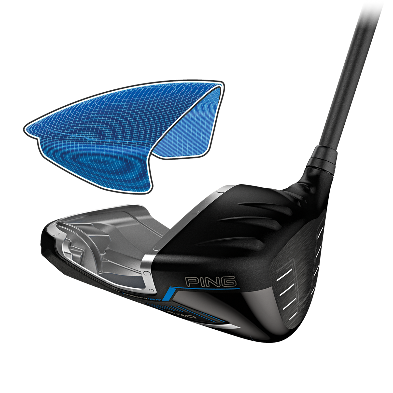 PING G440 driver Carbonfly Wrap carbon crown illustration