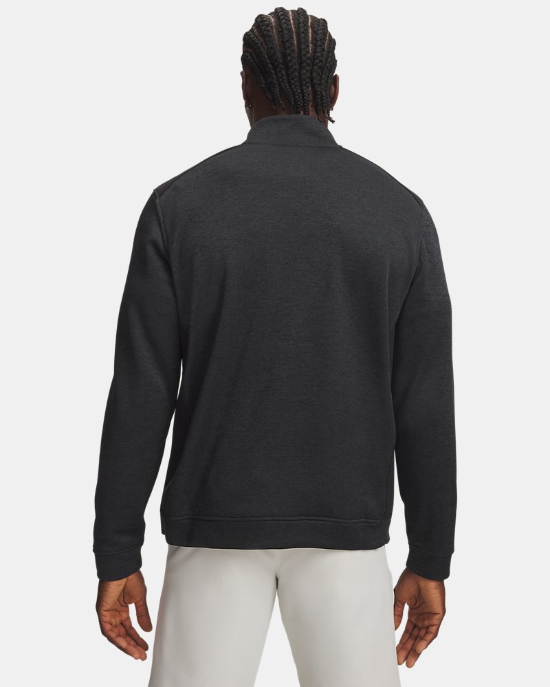 UA SweaterFleece Hybrid – Rückansicht, schwarz