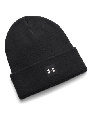 Under Armour Halftime Cuff Beanie Vorderansicht, schwarz