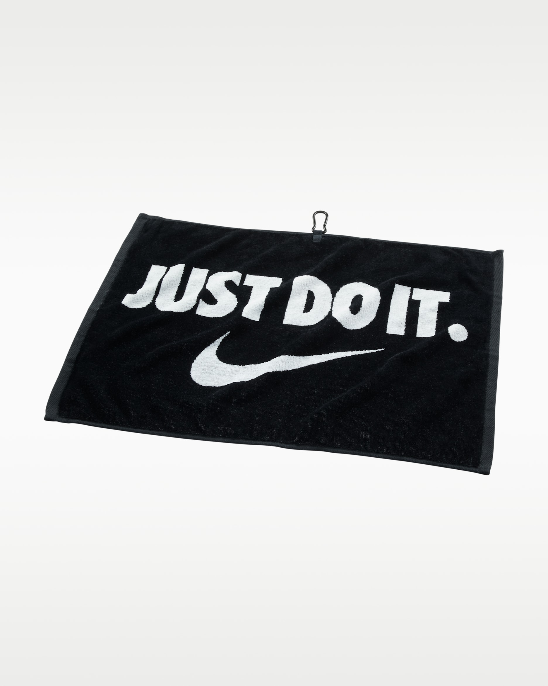 Nike Performance Golfhandtuch mit weichem Frottee-Gewebe – Schwarz/Weiß