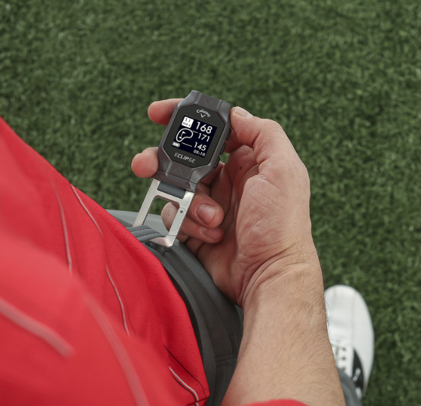 Callaway ECLIPSE GPS am Gürtel befestigt