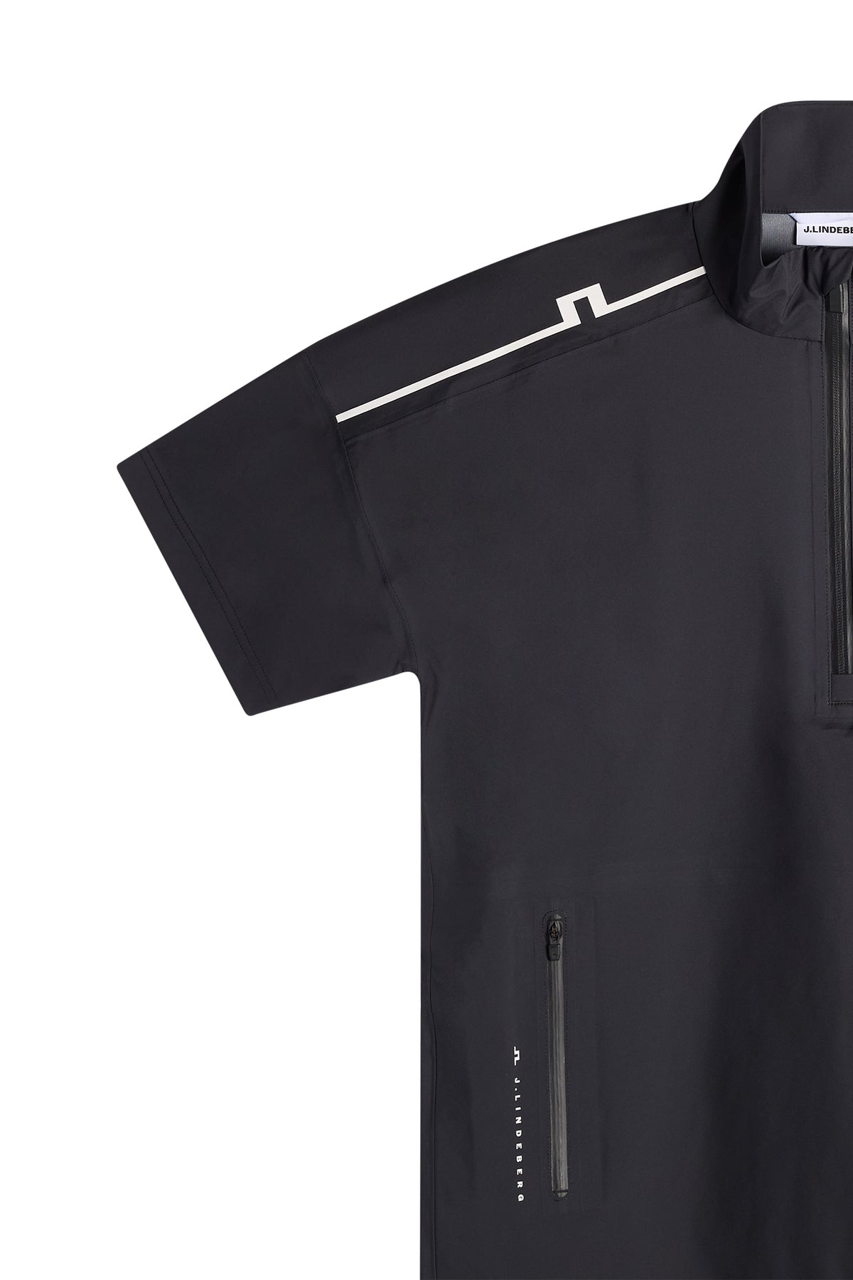 J.Lindeberg Shay Rain Shirt Black – Detail der AquaGuard Reißverschlusstasche