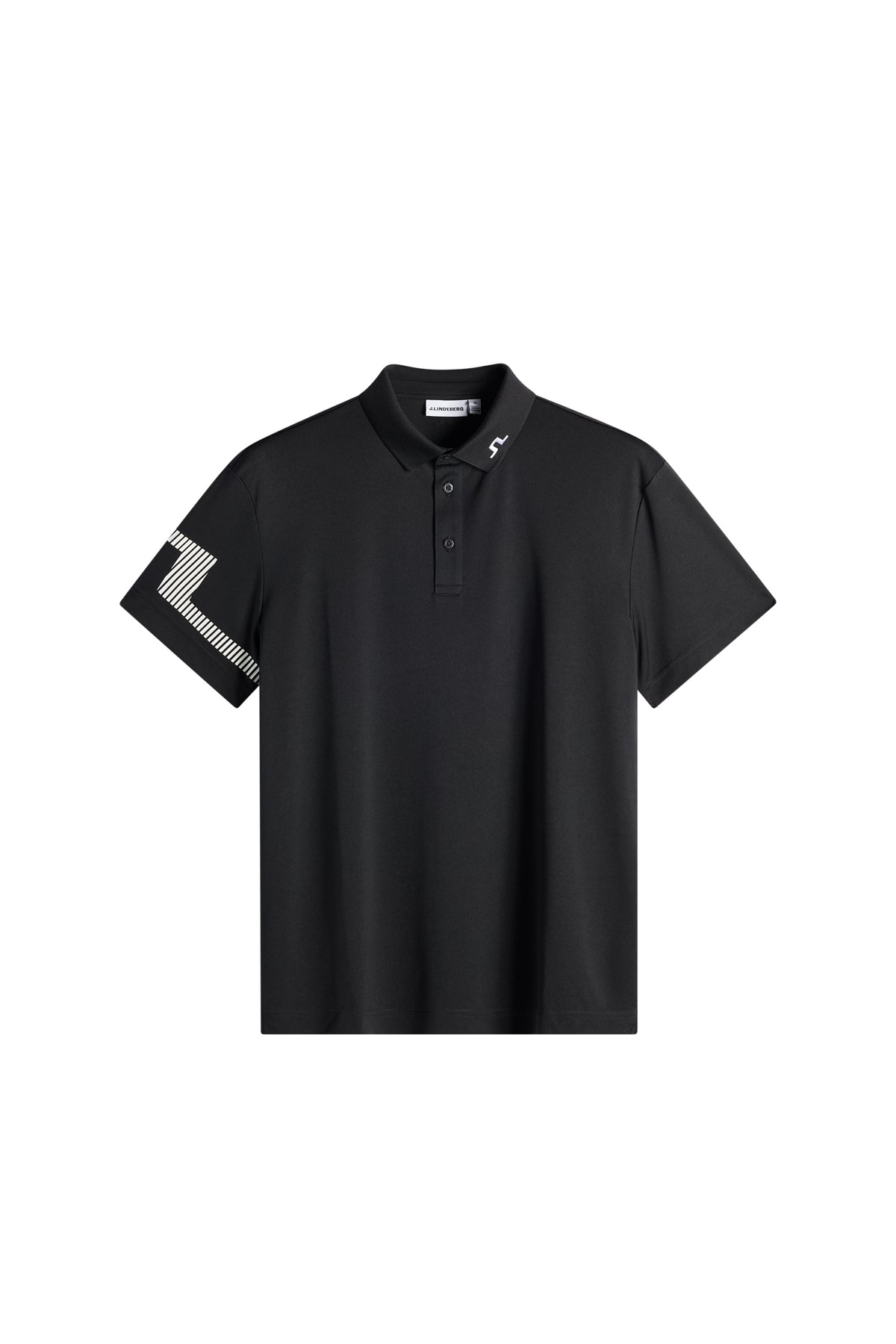 J.Lindeberg Heath Polo Black – Vorderansicht auf dem Platz