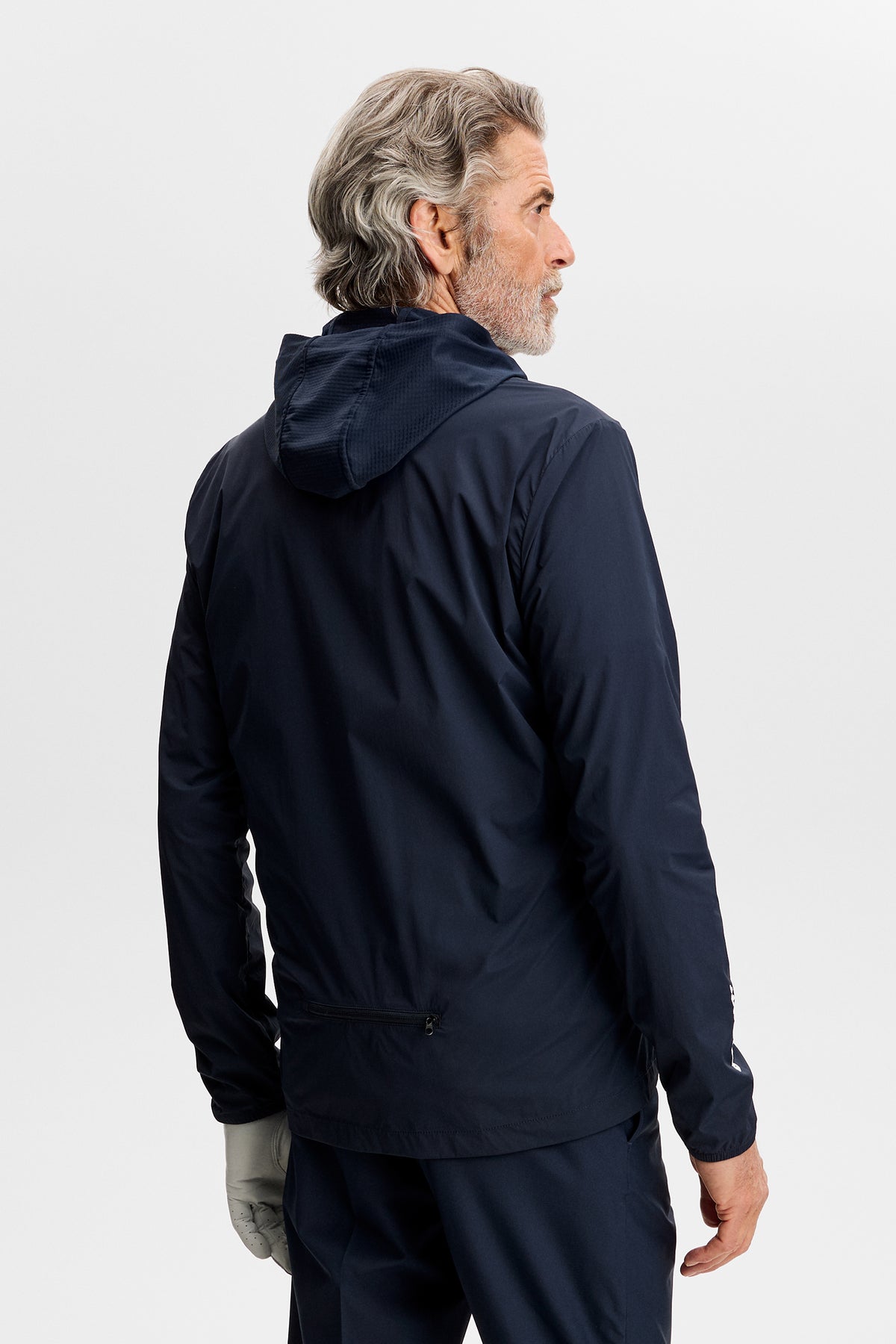 J.Lindeberg Tour Tech Packable Jacket JL Navy – packable back pocket detail