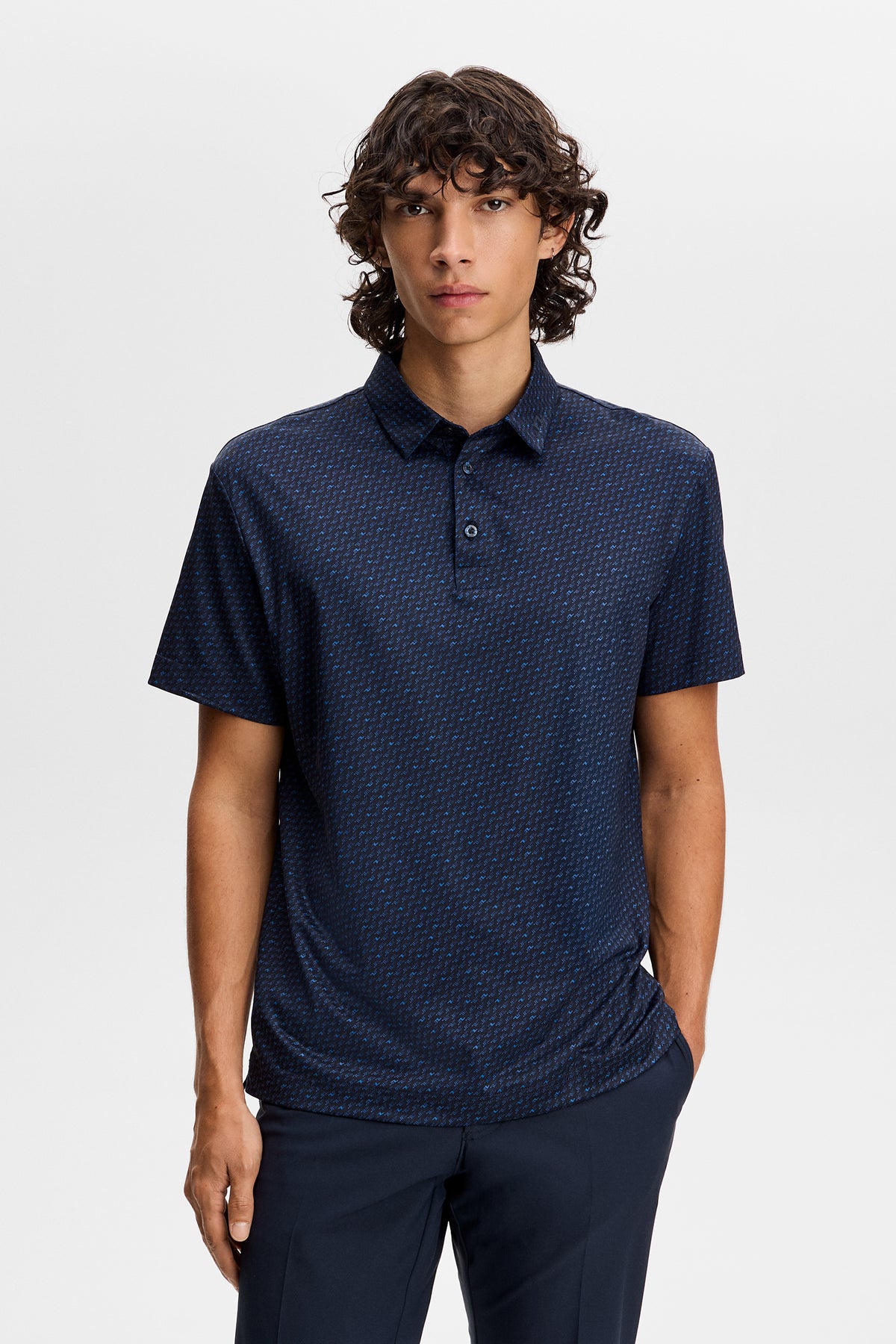 J.Lindeberg Tod Print Polo Bias Bridge Micro Navy Set – On-Course-Lifestyle