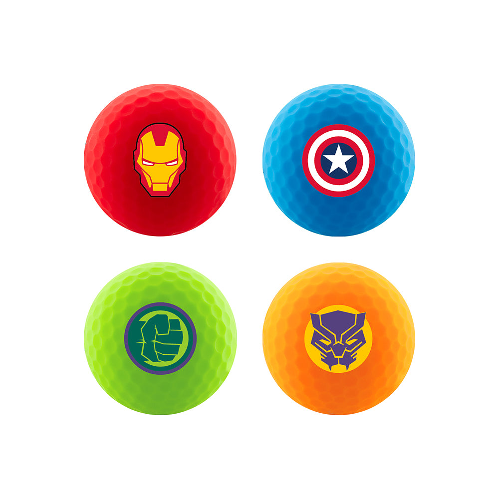 Volvik Vimat Avengers Golfbälle in vier Heldenfarben